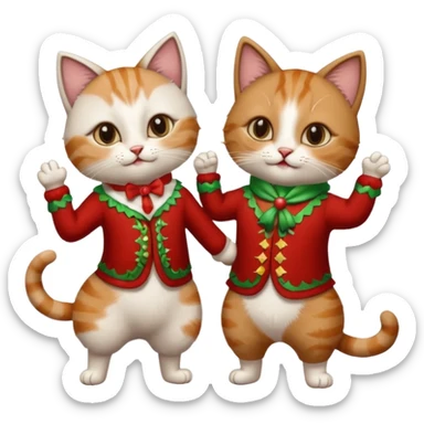 Cats couple salsa dancing  sticker