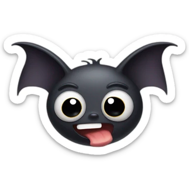 Bat looking silly sticker