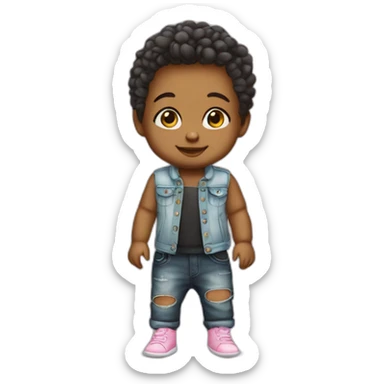 cute baby designer clothes sticker