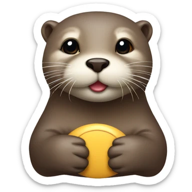 Otter with pacifier  sticker