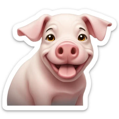 A cross between a pig and a dog sticker