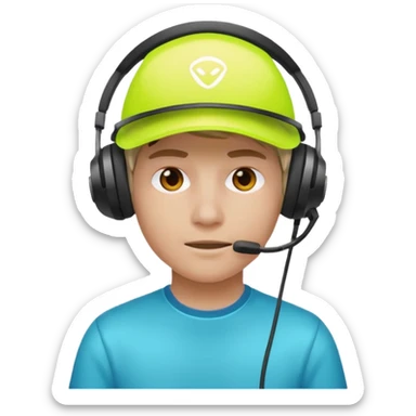 Neon Visor Gamer sticker