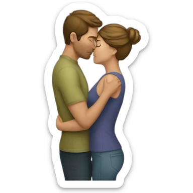 Wife kissing sticker