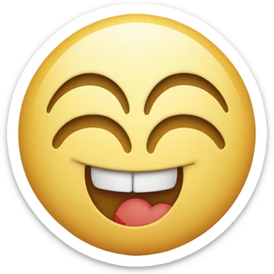 Smile smiley face with a heart sticker