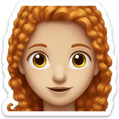 Redhead girl with hazel eyes who lives in spain sticker