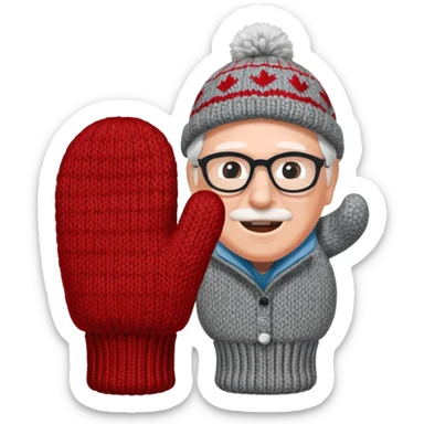 thumbs up in bernie sanders mitten sticker