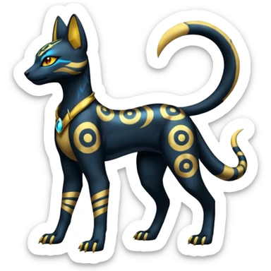 Umbreon-Bastet-Salandit-Zeraora-fusion, full body sticker