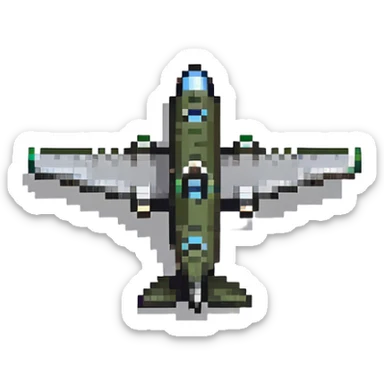 Jet airplane sticker