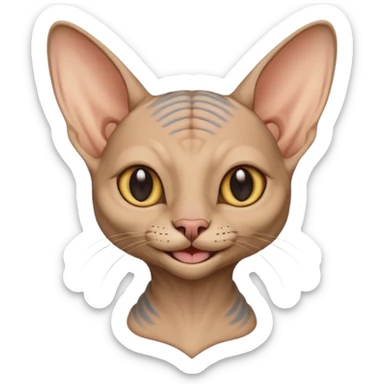 sphinx cat smiling sticker