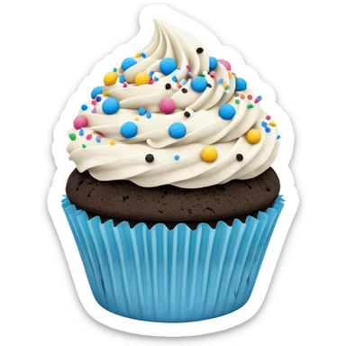 Cookies and cream cupcake with cookies and cream bites sticker