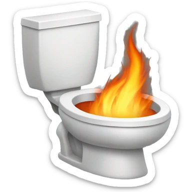 Dracaufeu au toilette  sticker