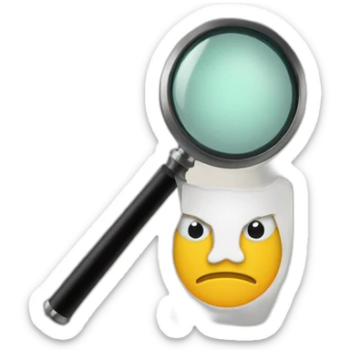 The letter W under a magnifier sticker