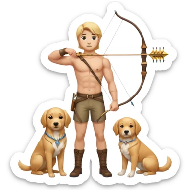 un archer avec un pets  sticker