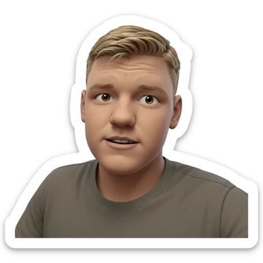 boy gazing through window sticker