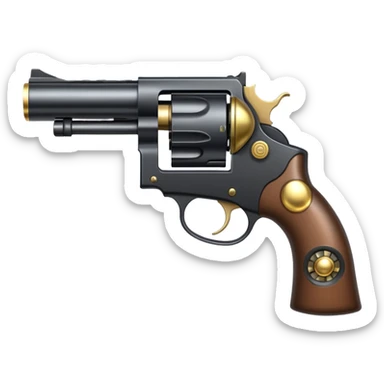 Scoped revolver with slug rounds sticker