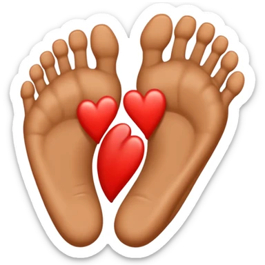 lav en emoji af to eller flere fødder der former et hjerte sticker