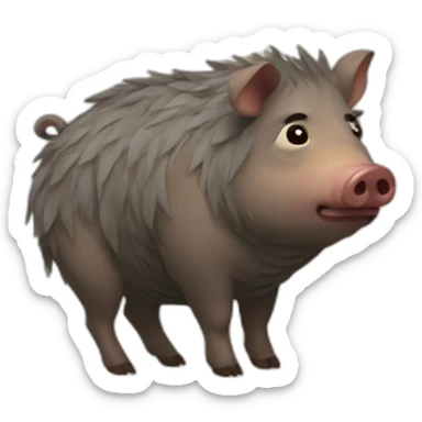 Sad depressive smocked boar sticker
