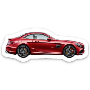 mercedes amg, lateral view sticker