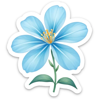 Flor del pensamiento celeste sticker