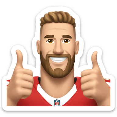 travis kelce two thumbs up sticker