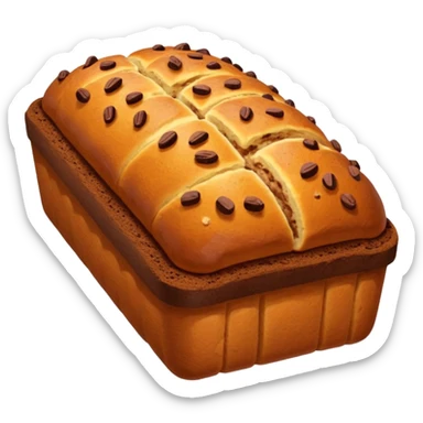 sweet bread long with cacao sticker