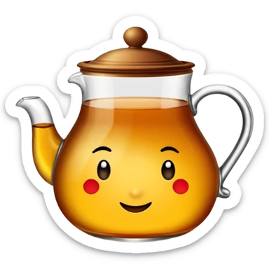 İnce belli bir bardakta türk çayı sticker