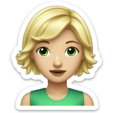 blond-girl-short-hair-and-curtain-fringe-with-green-and-blue-eyes sticker