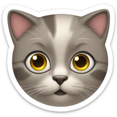 Chat cœur dans les yeux sticker
