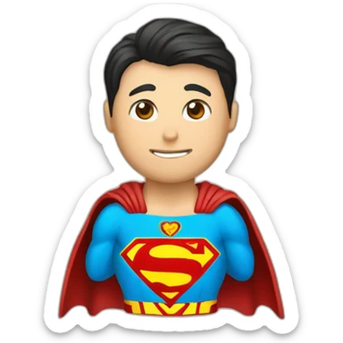 Superman with Emblem ornament of Kazakhstan sticker