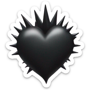 Black heart with spikes  sticker