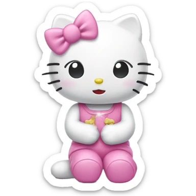 Cute hello kitty taming sticker