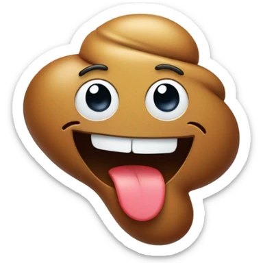 poop laughing with tears sticker