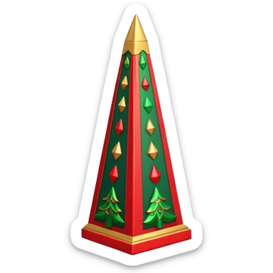 Christmas obelisk sticker