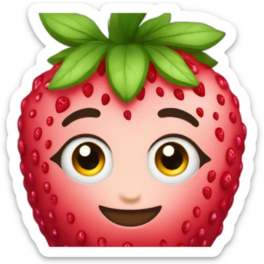 Fraise avec framboise et myrtille sticker