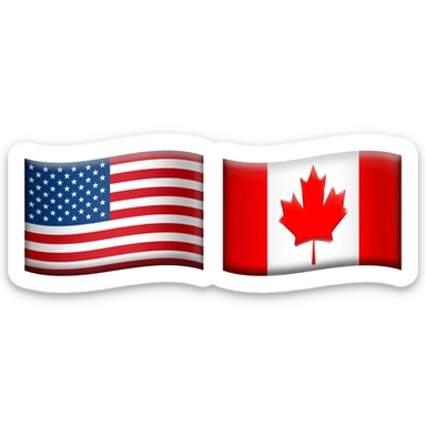 USA VS Canada sticker