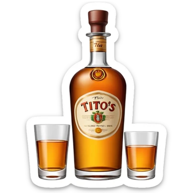 Tito’s liquor bottle sticker