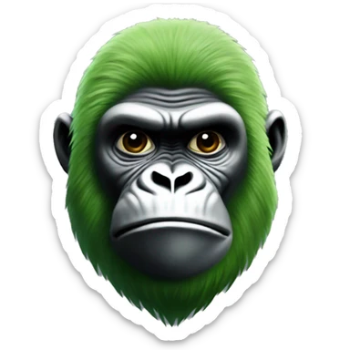 green gorilla tag gorilla sticker
