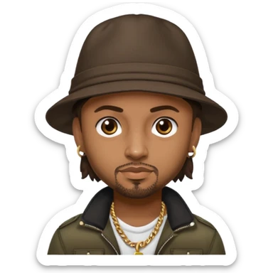 Sean Paul with dark brown hair sticker