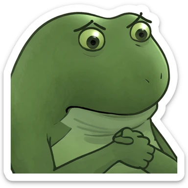 Guy crossing arms around neck sticker