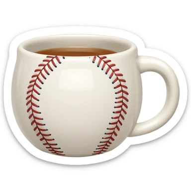 Baseball tea cup sticker