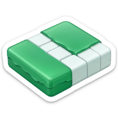 WHITE ERASER WARPED GREEN PACKAGE sticker