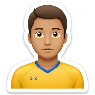 man with yellow jersey sticker