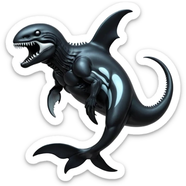  Venom-Xenomorph-Orca-hybrid-fantasy-creature (full body) sticker