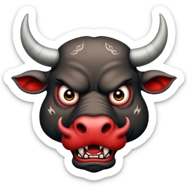 ''tattooed''-scary-looking-bulls-with-heavy-face-tattoes sticker