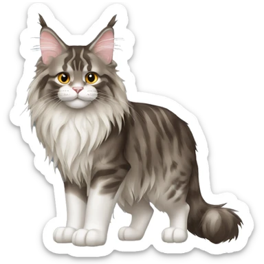 Maine Coon Cat Breed Full Body sticker