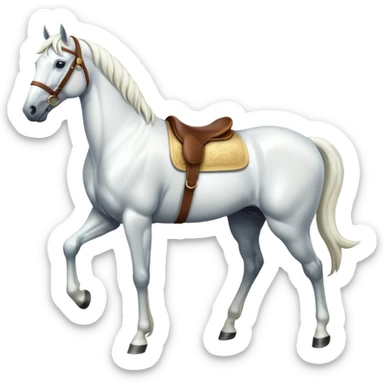 The white horse is realistic up close sticker