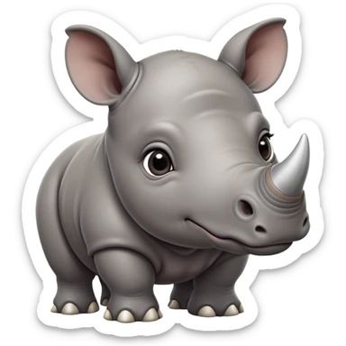 cinematic-noble-baby rhinoceros-portrait-emoji,-poised-and-regal,-with-a-massive,-powerful-build-and-a-thick,-deep-set-soulful-piercing-eyes,-simplified-yet-sharp-and-sophisticated-features,-highly-detailed, large eyes sticker