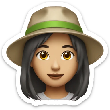 wearing a bucket hat and dapping up thaigirl digital sticker