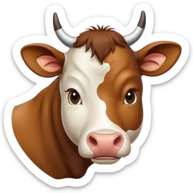 one korean cow sticker