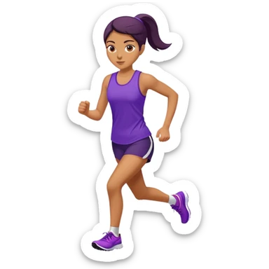 Girl Runner in purple top sticker